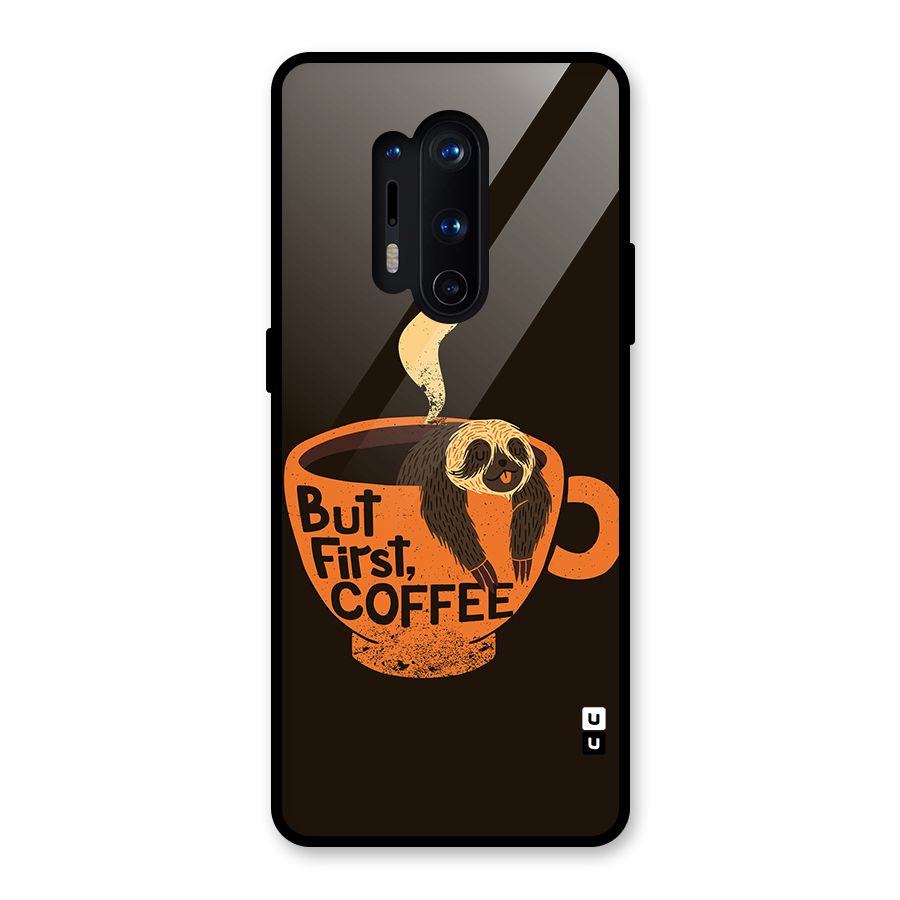 Lazy Coffee Glass Back Case for OnePlus 8 Pro