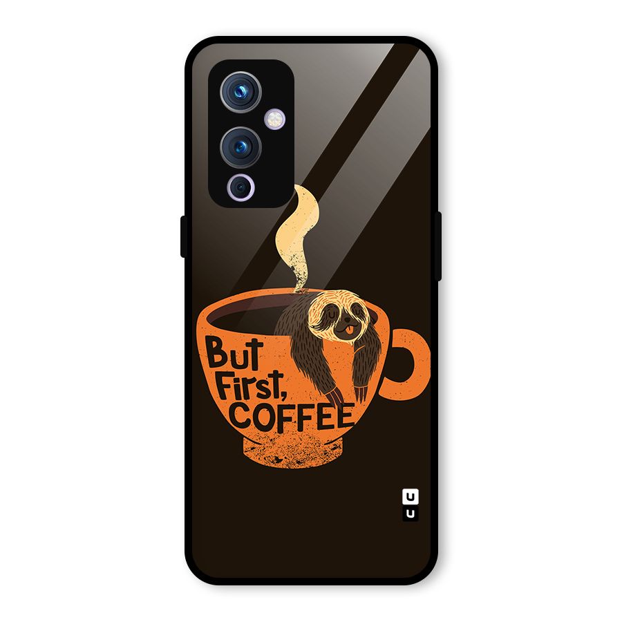 Lazy Coffee Glass Back Case for OnePlus 9