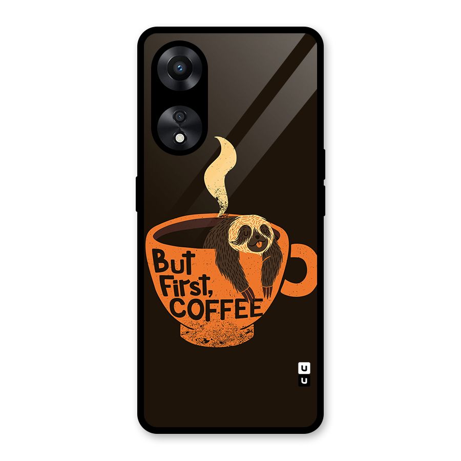 Lazy Coffee Glass Back Case for Oppo A78