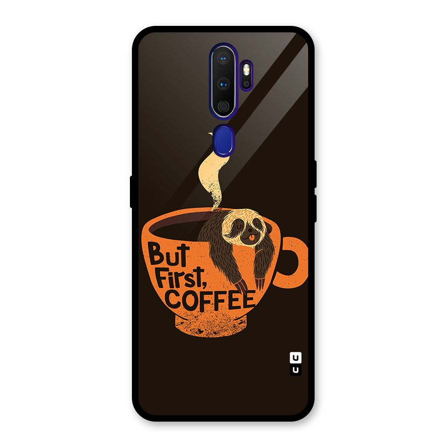 Lazy Coffee Glass Back Case for Oppo A9 (2020)