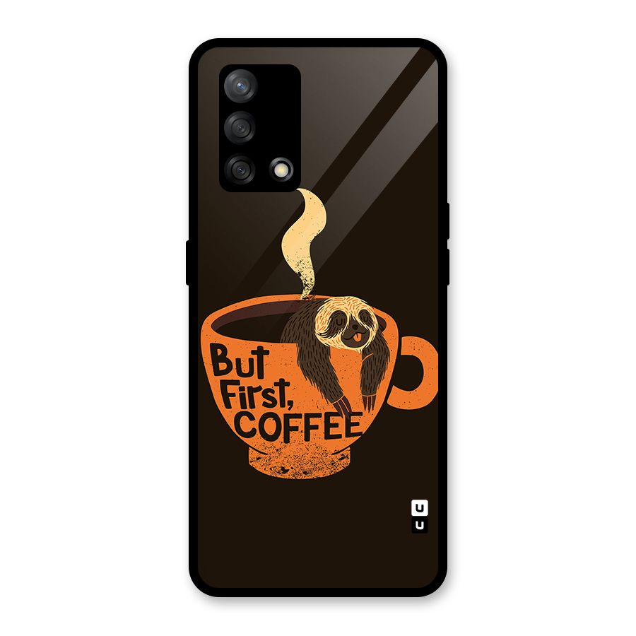 Lazy Coffee Glass Back Case for Oppo F19