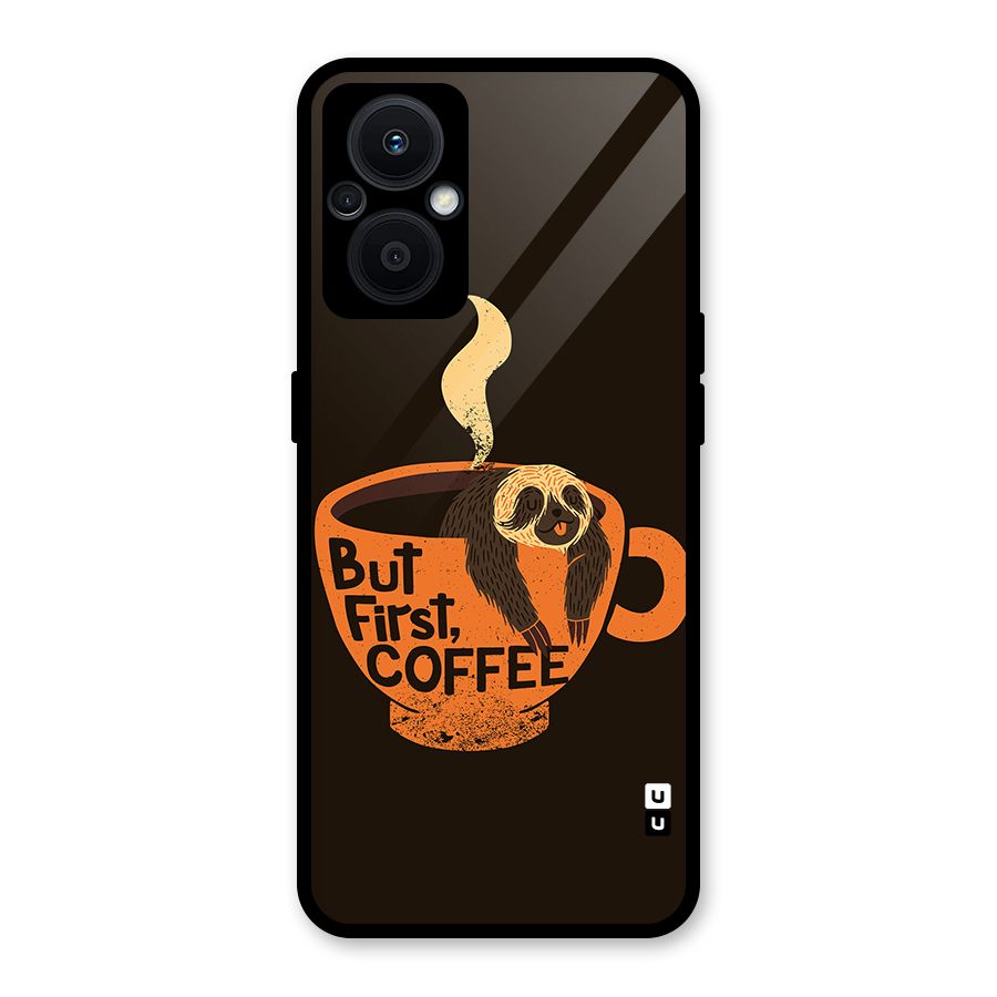 Lazy Coffee Glass Back Case for Oppo F21s Pro 5G