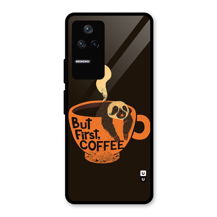 Lazy Coffee Glass Back Case for Poco F4 5G