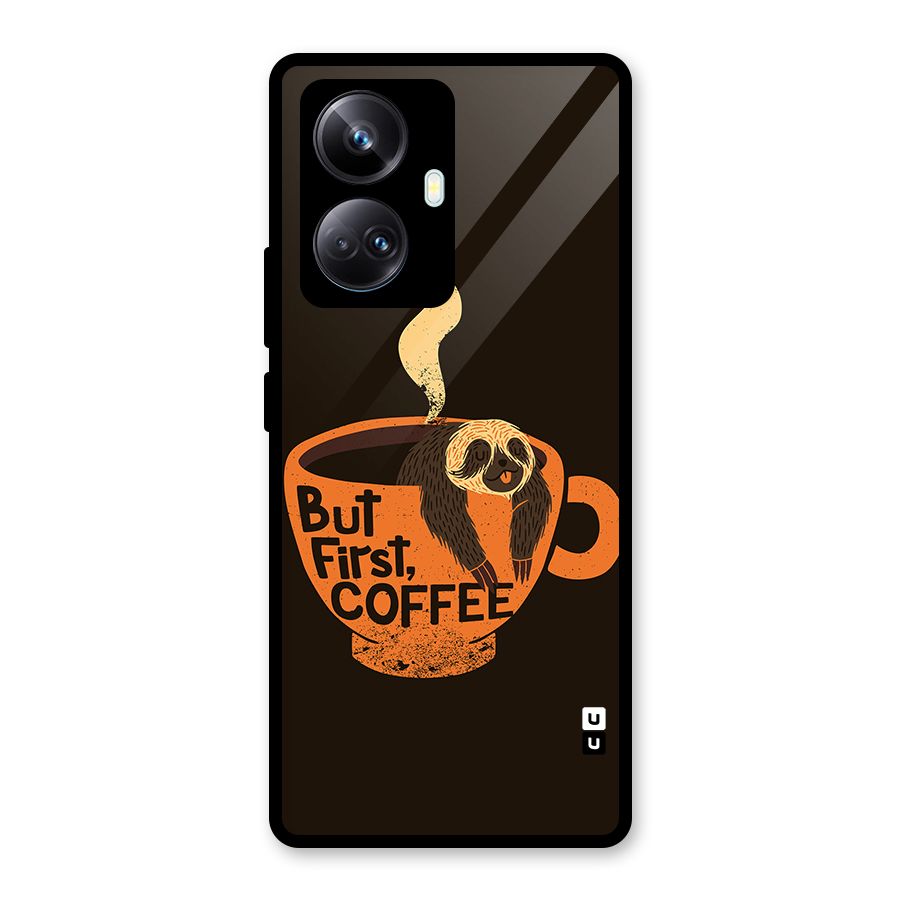 Lazy Coffee Glass Back Case for Realme 10 Pro Plus