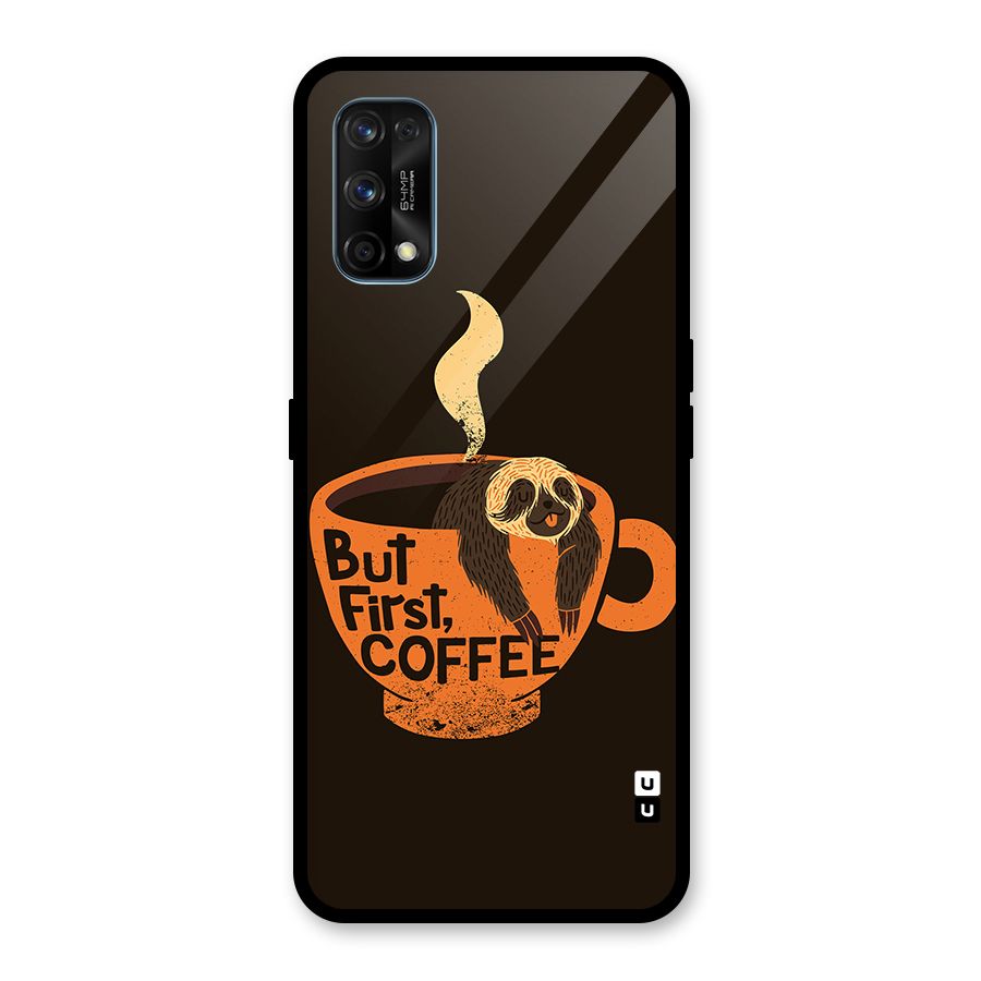 Lazy Coffee Glass Back Case for Realme 7 Pro