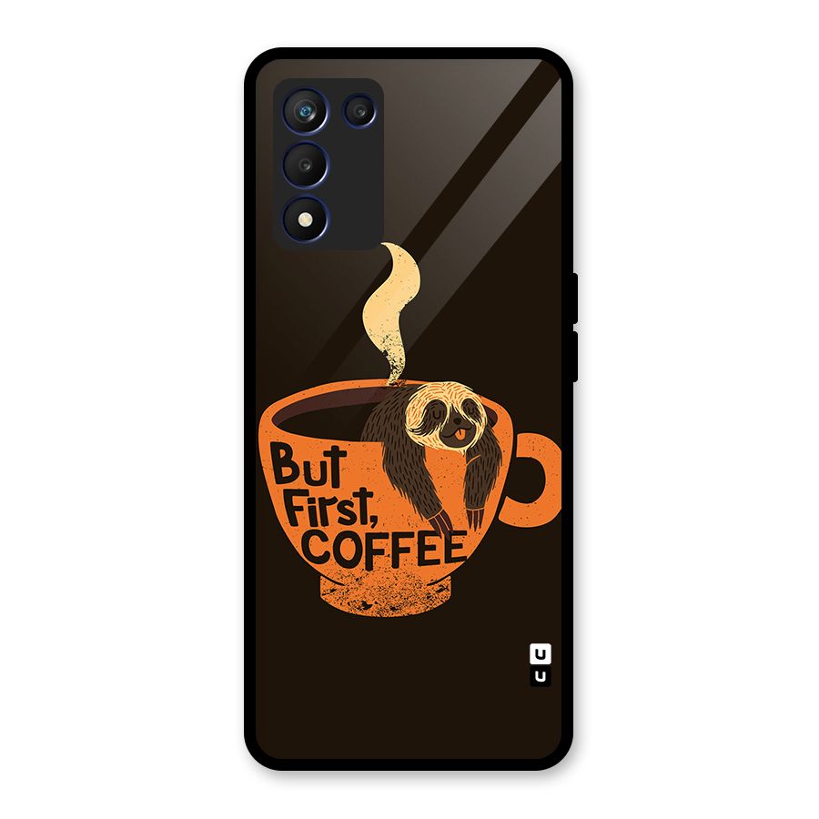 Lazy Coffee Glass Back Case for Realme 9 5G Speed