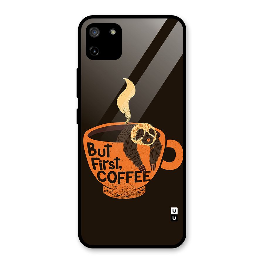 Lazy Coffee Glass Back Case for Realme C11