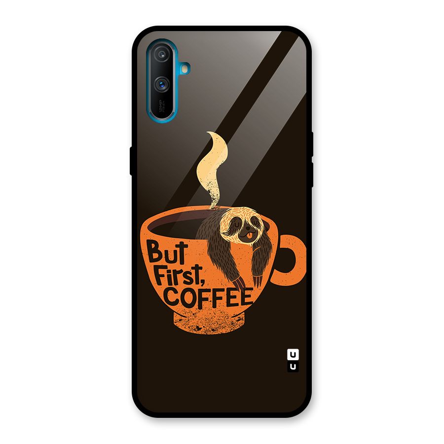 Lazy Coffee Glass Back Case for Realme C3