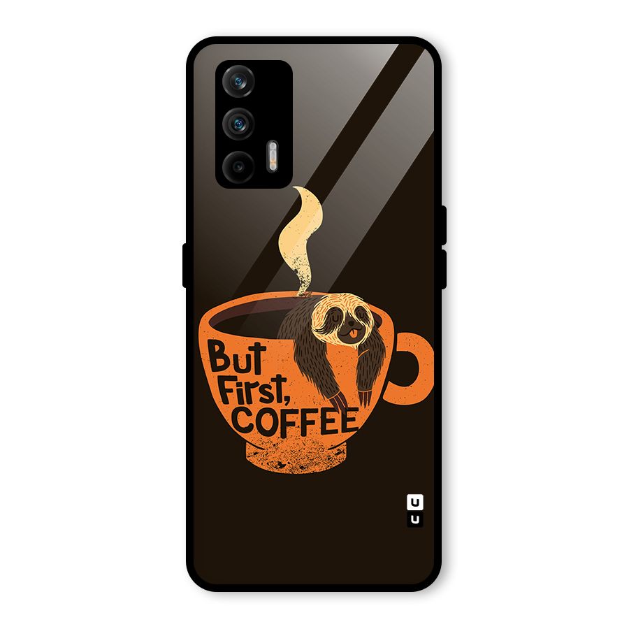 Lazy Coffee Glass Back Case for Realme GT 5G