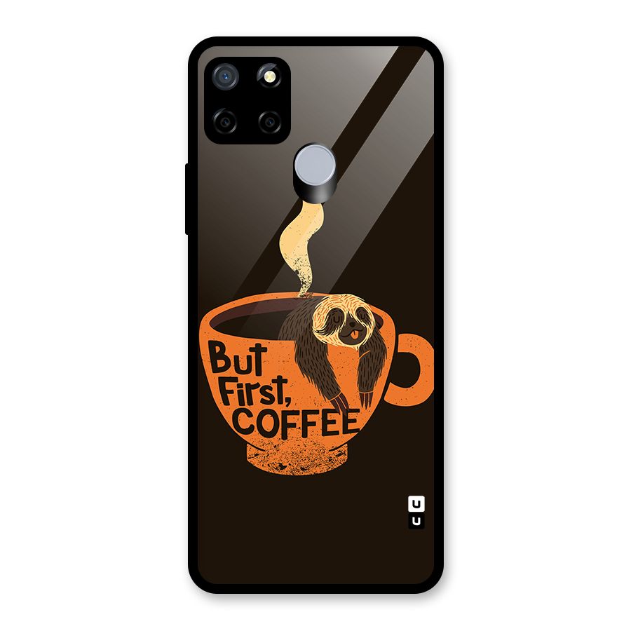 Lazy Coffee Glass Back Case for Realme Narzo 30A