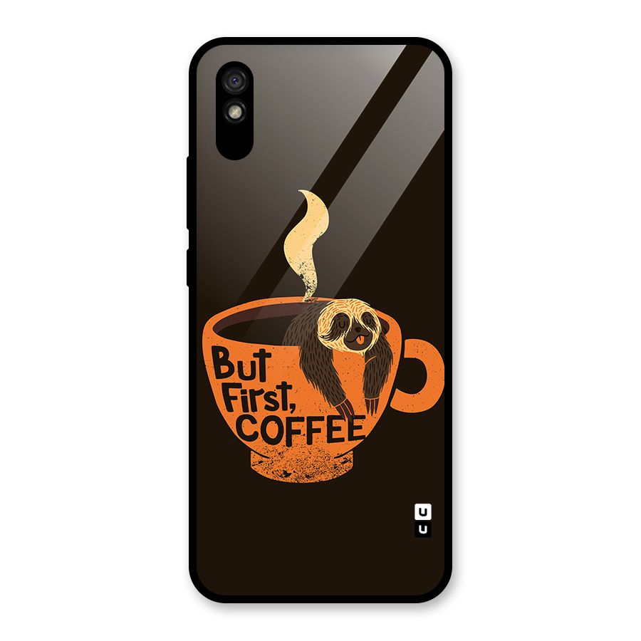 Lazy Coffee Glass Back Case for Redmi 9A