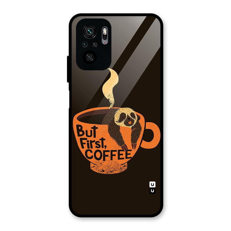 Lazy Coffee Glass Back Case for Redmi Note 10S