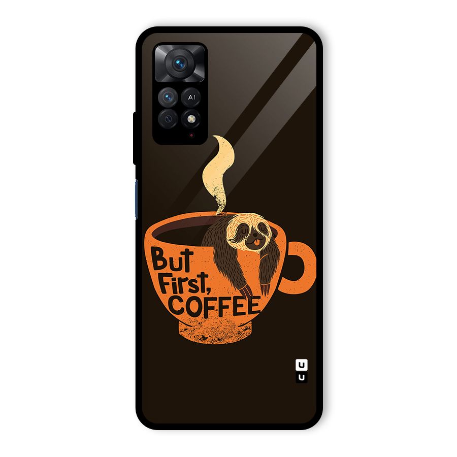 Lazy Coffee Glass Back Case for Redmi Note 11 Pro