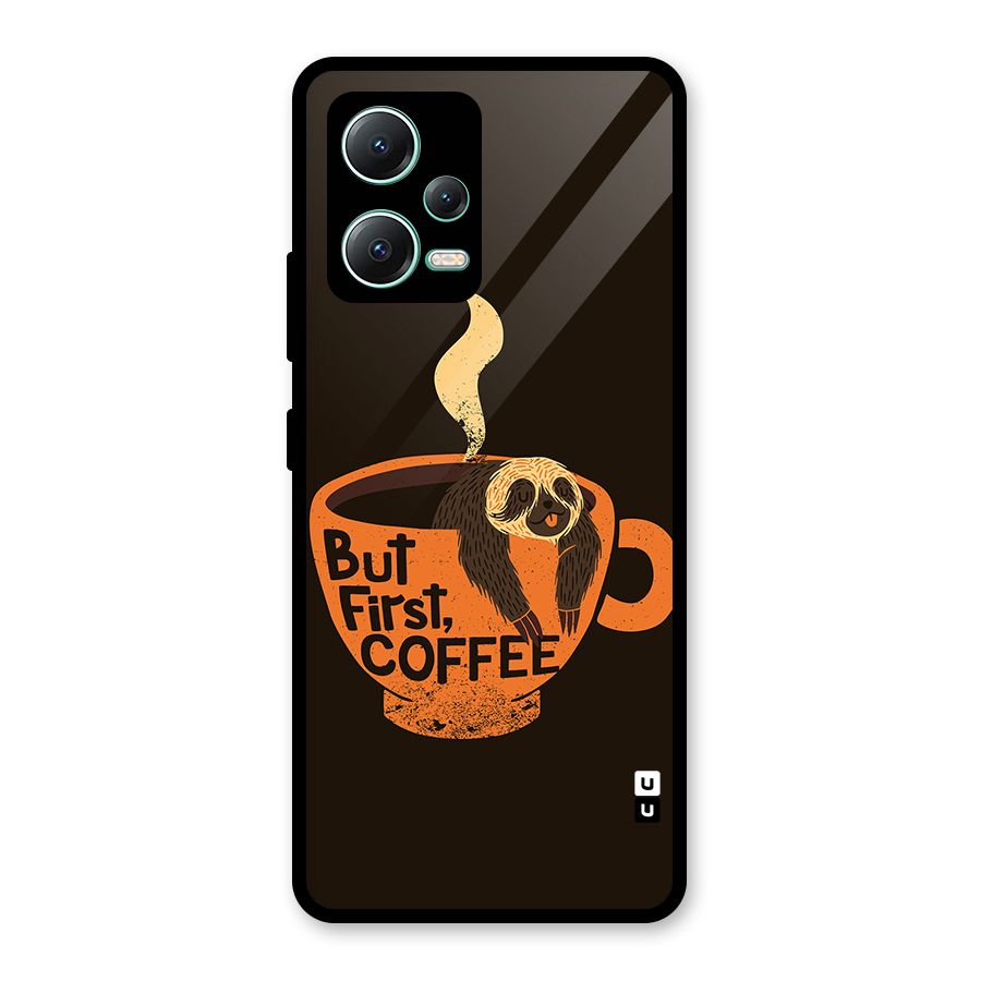 Lazy Coffee Glass Back Case for Redmi Note 12 5G