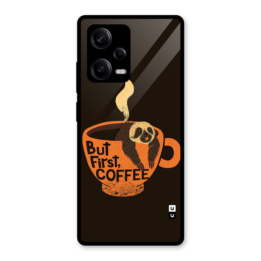 Lazy Coffee Glass Back Case for Redmi Note 12 Pro