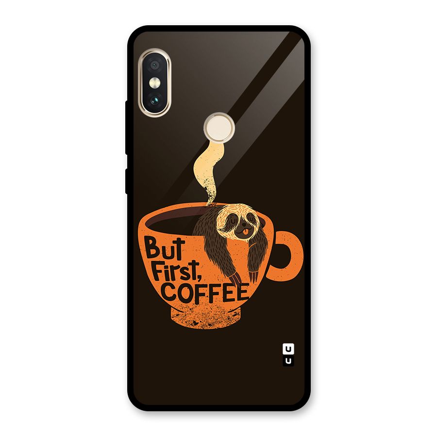 Lazy Coffee Glass Back Case for Redmi Note 5 Pro