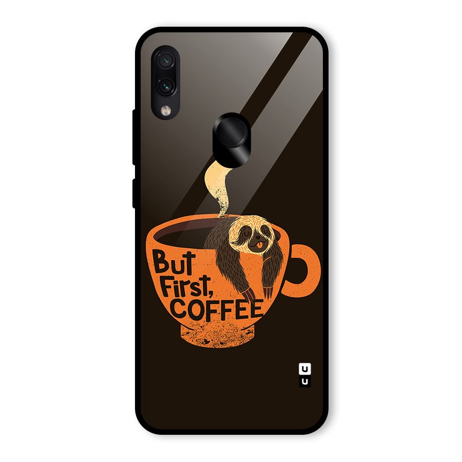 Lazy Coffee Glass Back Case for Redmi Note 7 Pro