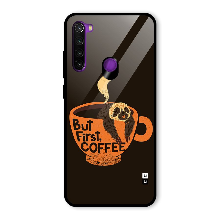 Lazy Coffee Glass Back Case for Redmi Note 8