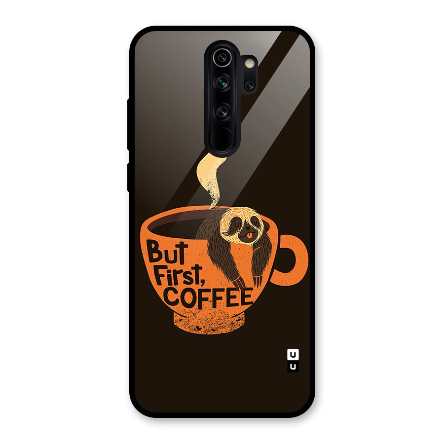Lazy Coffee Glass Back Case for Redmi Note 8 Pro