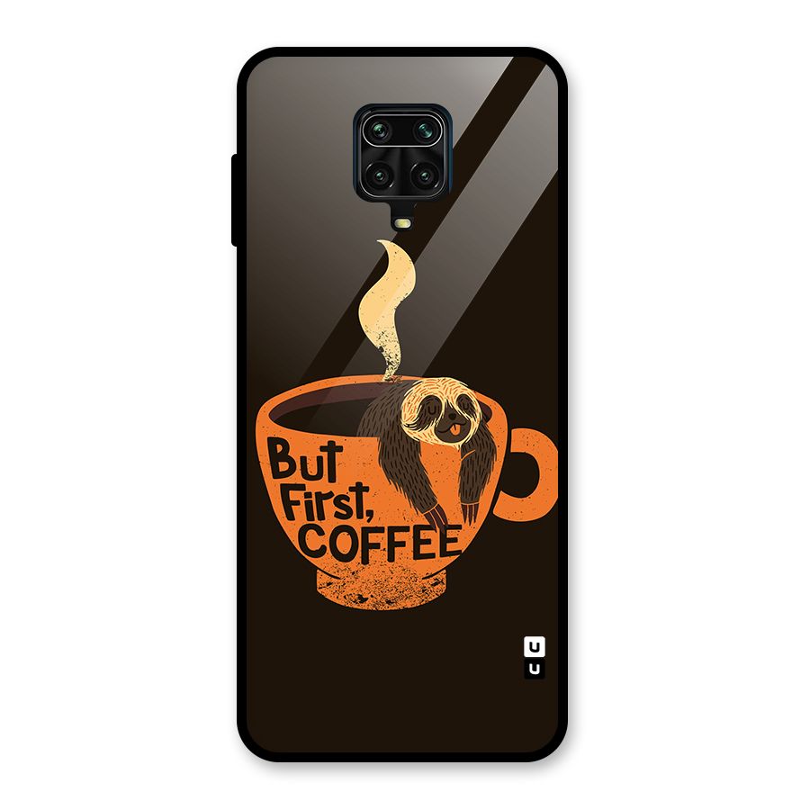 Lazy Coffee Glass Back Case for Redmi Note 9 Pro