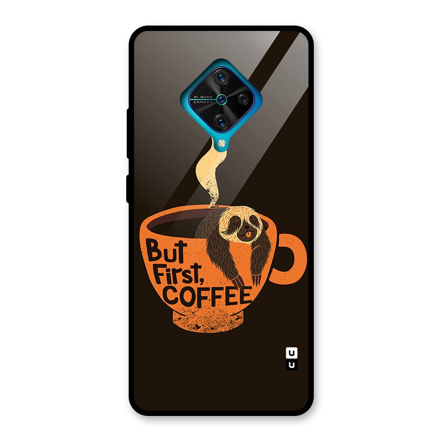 Lazy Coffee Glass Back Case for Vivo S1 Pro