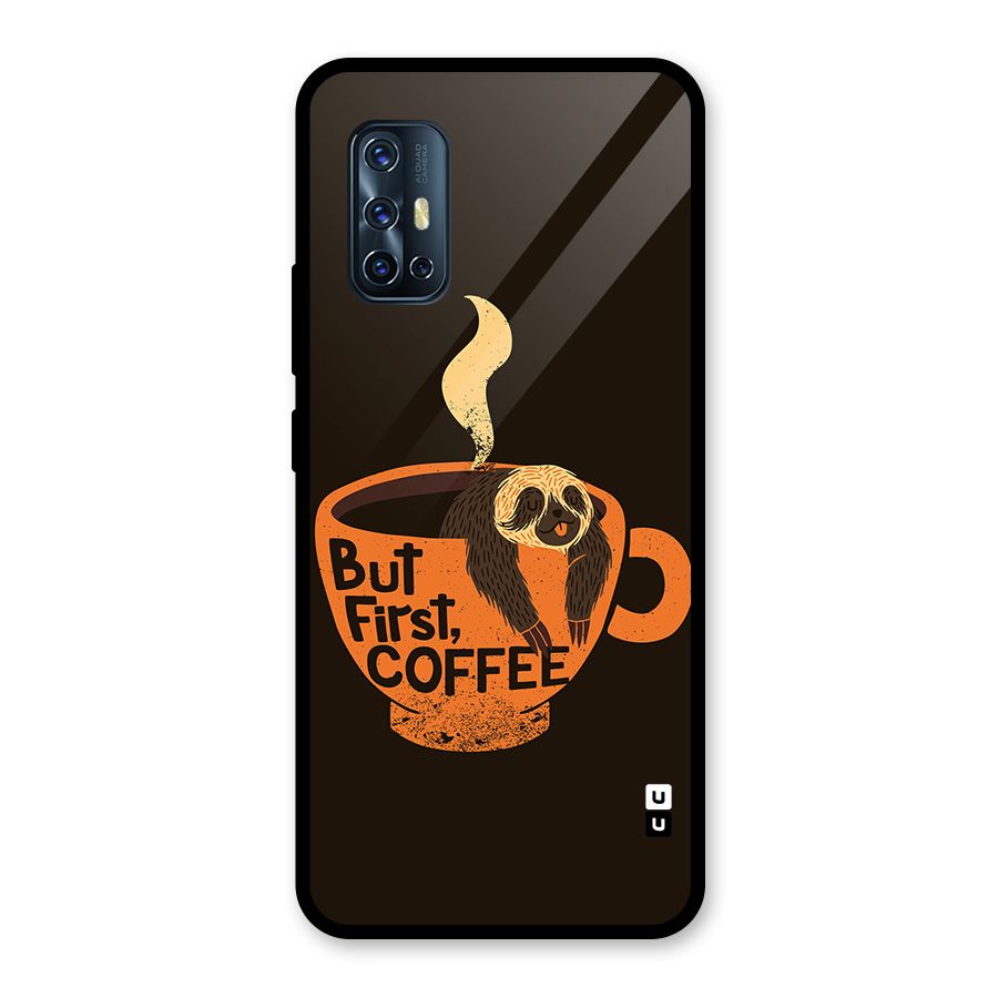 Lazy Coffee Glass Back Case for Vivo V17