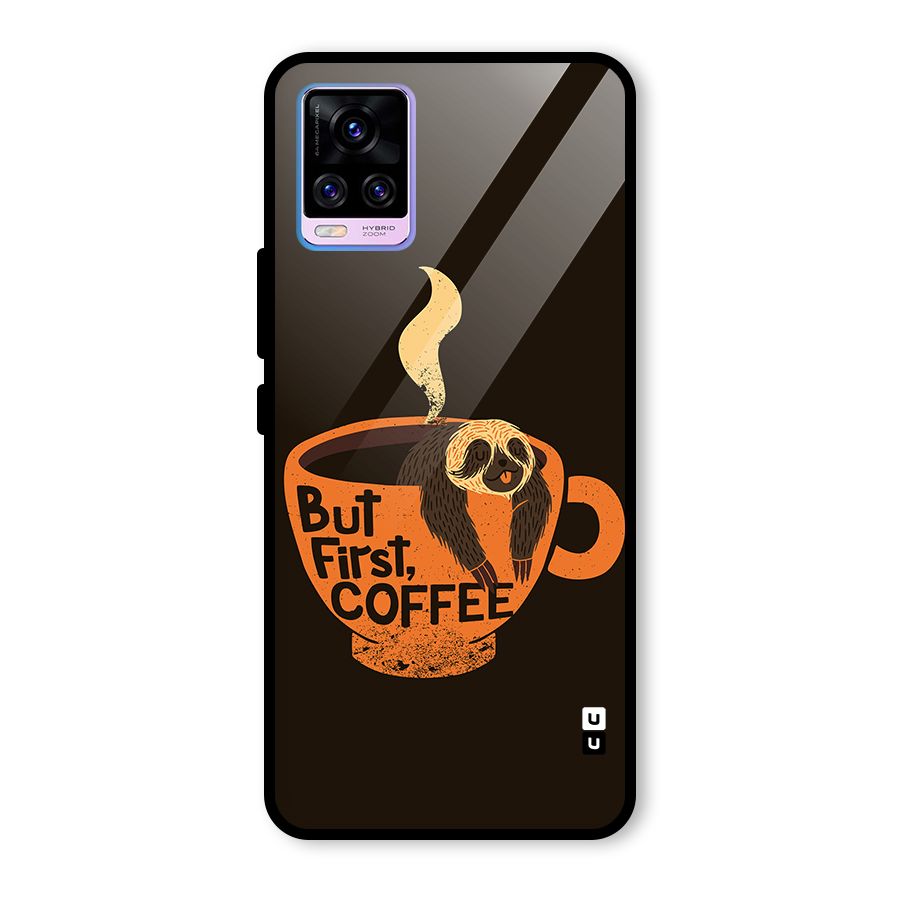 Lazy Coffee Glass Back Case for Vivo V20 Pro
