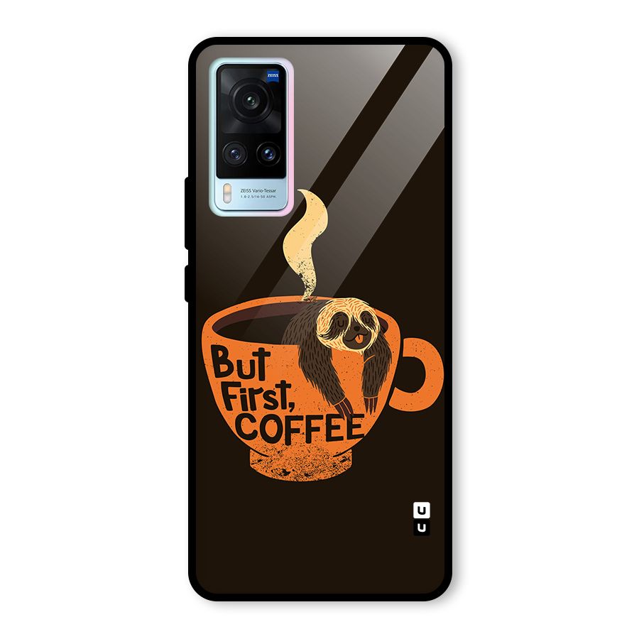 Lazy Coffee Glass Back Case for Vivo X60