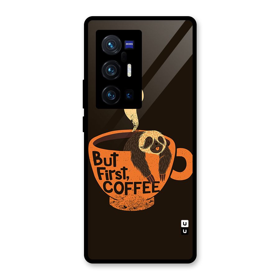Lazy Coffee Glass Back Case for Vivo X70 Pro Plus