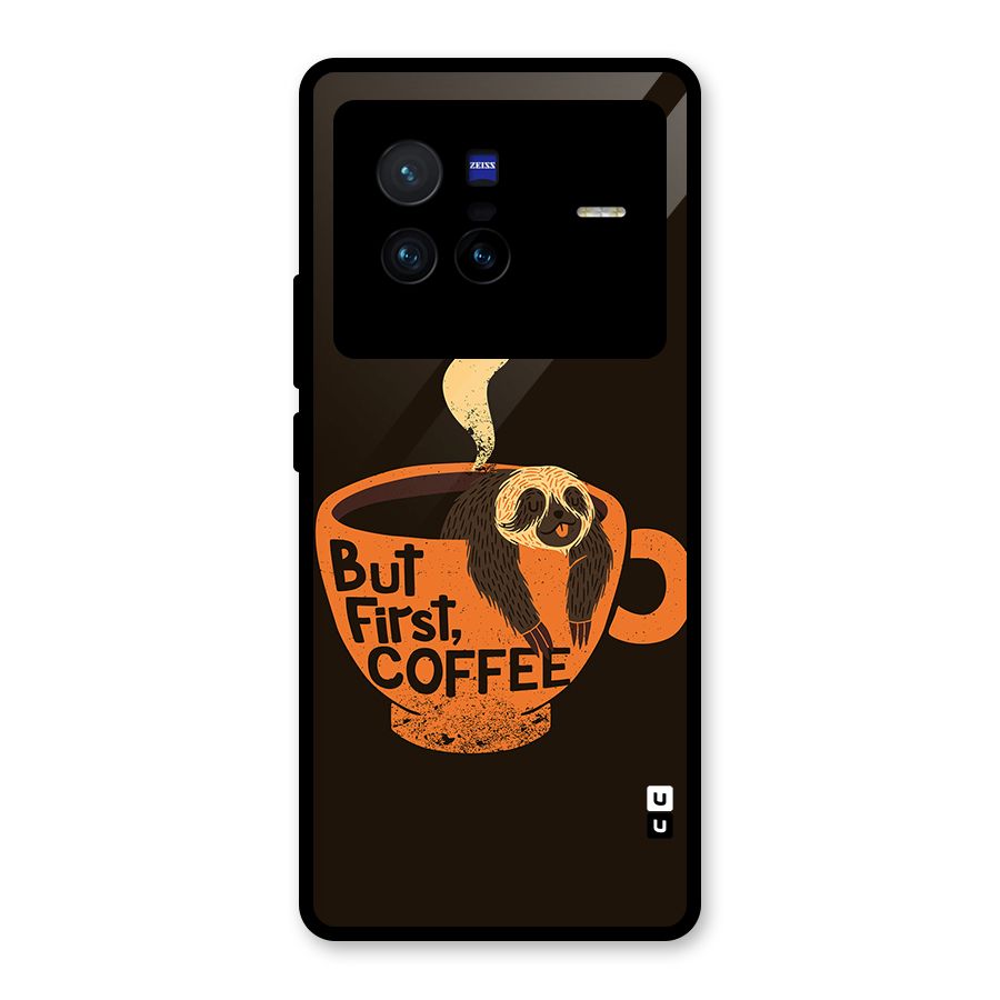 Lazy Coffee Glass Back Case for Vivo X80