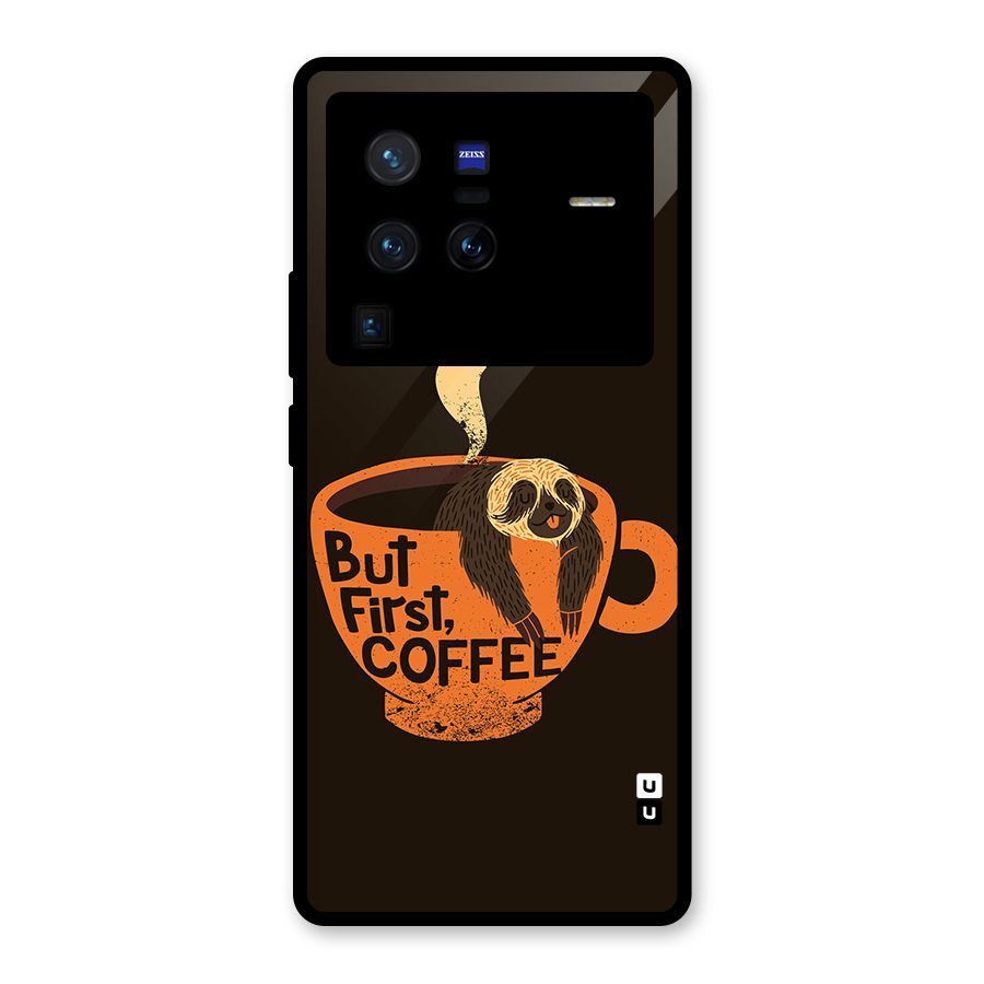 Lazy Coffee Glass Back Case for Vivo X80 Pro