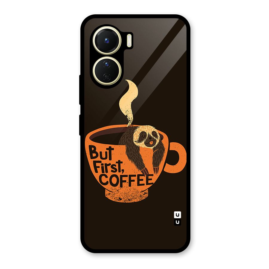 Lazy Coffee Glass Back Case for Vivo Y16