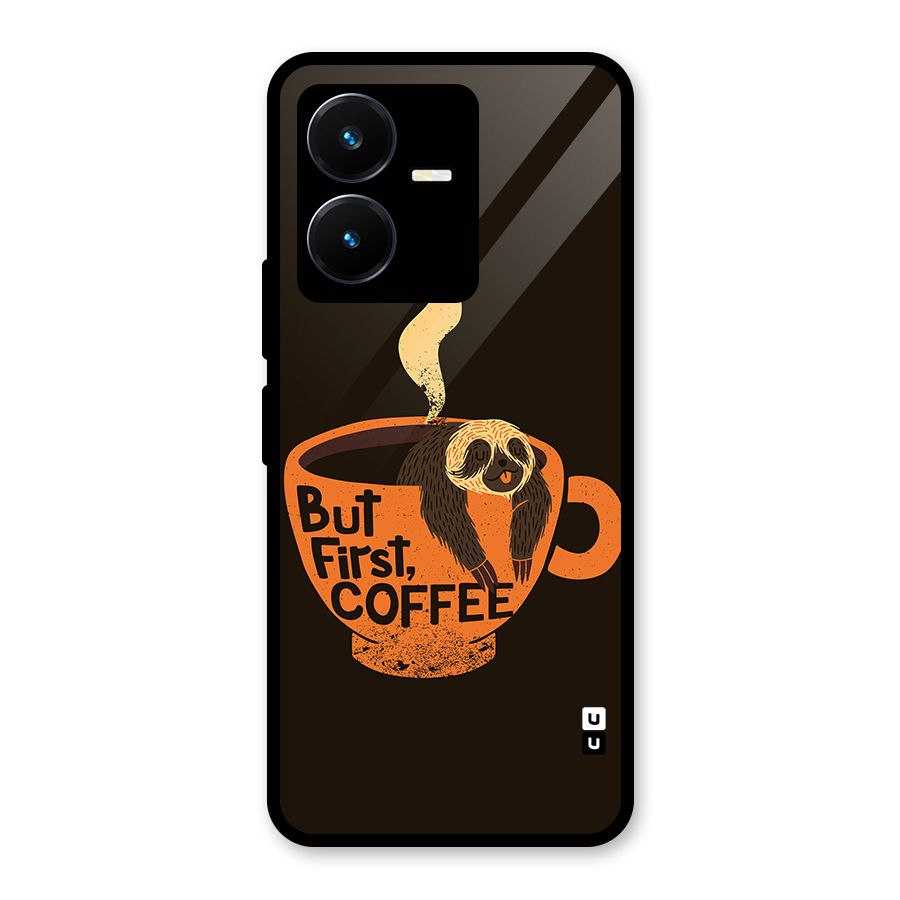 Lazy Coffee Glass Back Case for Vivo Y22