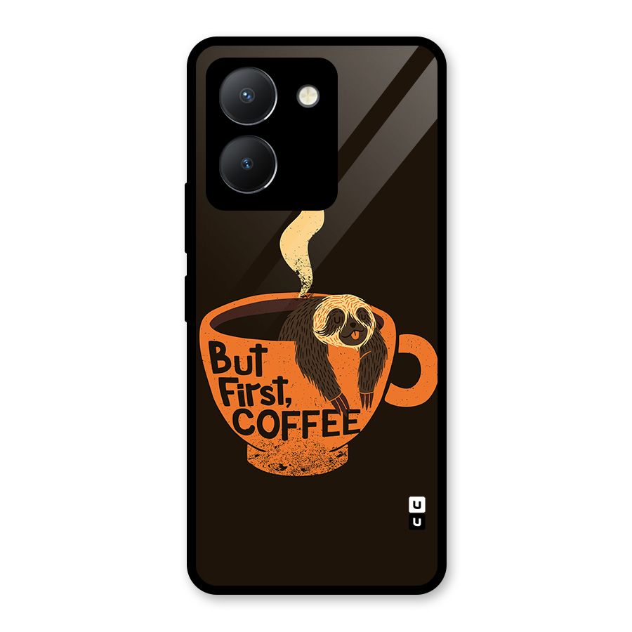 Lazy Coffee Glass Back Case for Vivo Y36