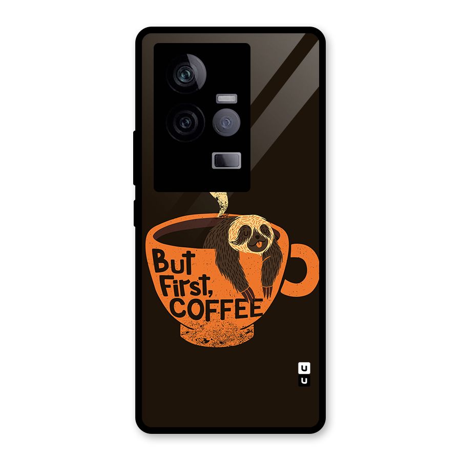 Lazy Coffee Glass Back Case for Vivo iQOO 11 5G