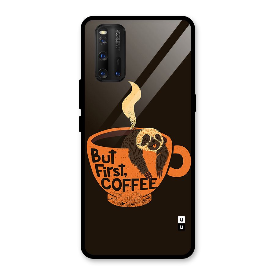 Lazy Coffee Glass Back Case for Vivo iQOO 3