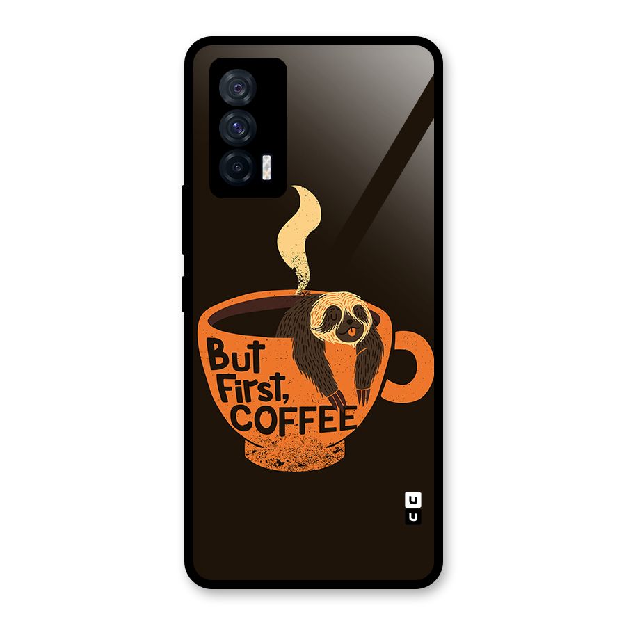 Lazy Coffee Glass Back Case for Vivo iQOO 7 5G