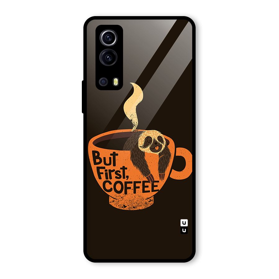Lazy Coffee Glass Back Case for Vivo iQOO Z3