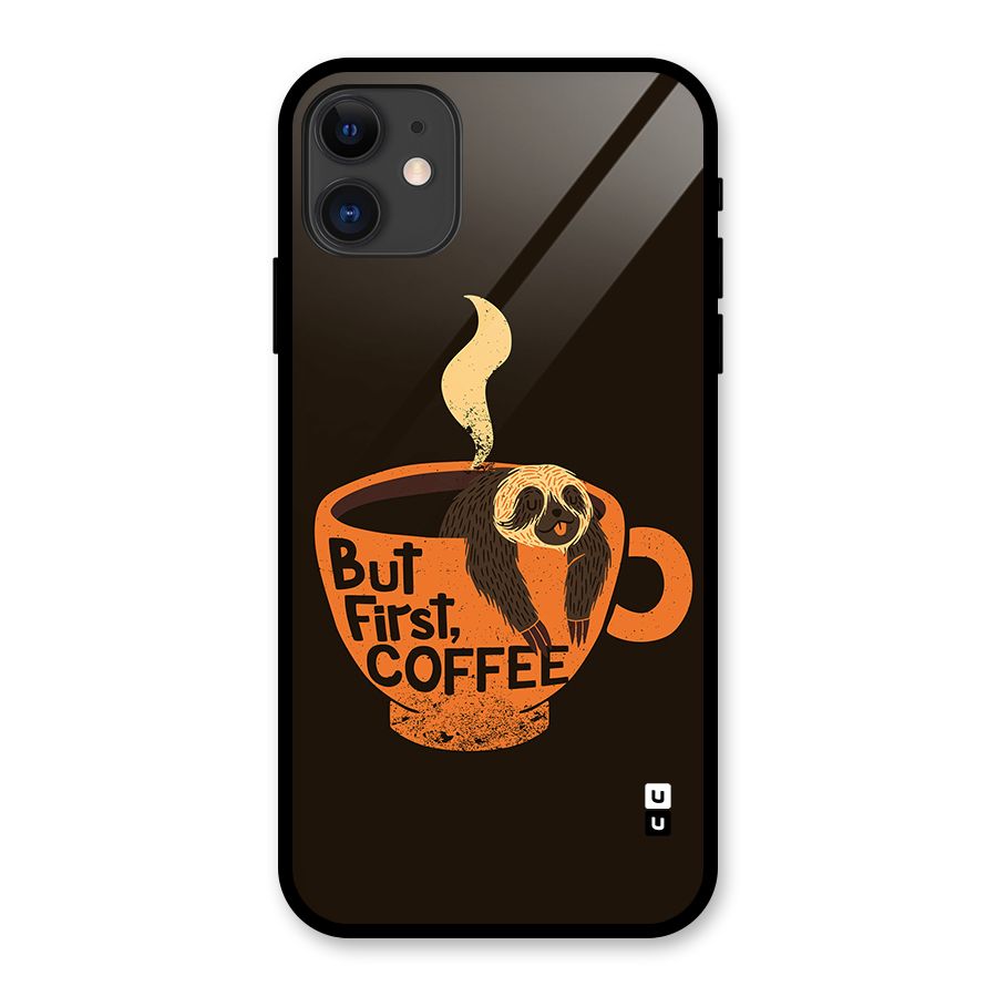 Lazy Coffee Glass Back Case for iPhone 11