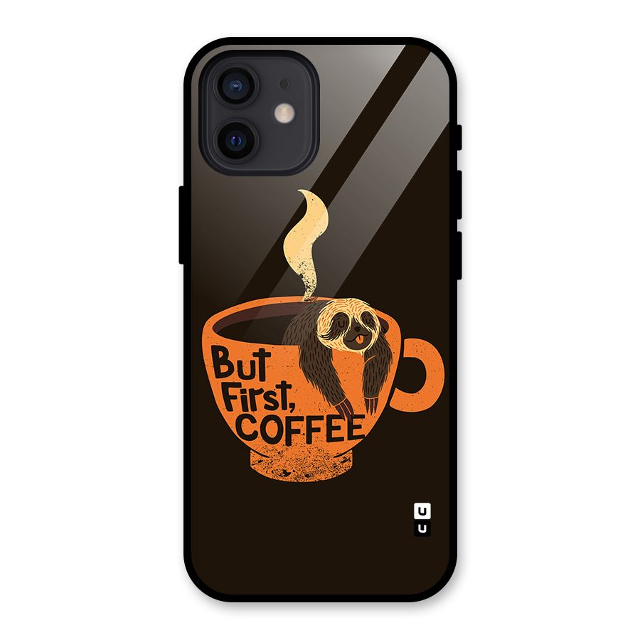 Lazy Coffee Glass Back Case for iPhone 12
