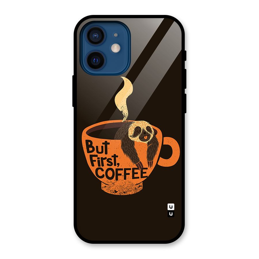 Lazy Coffee Glass Back Case for iPhone 12 Mini