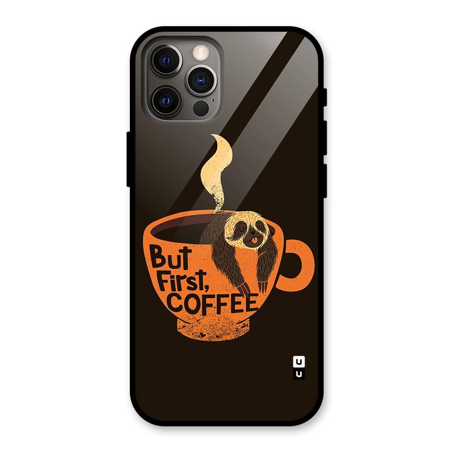 Lazy Coffee Glass Back Case for iPhone 12 Pro