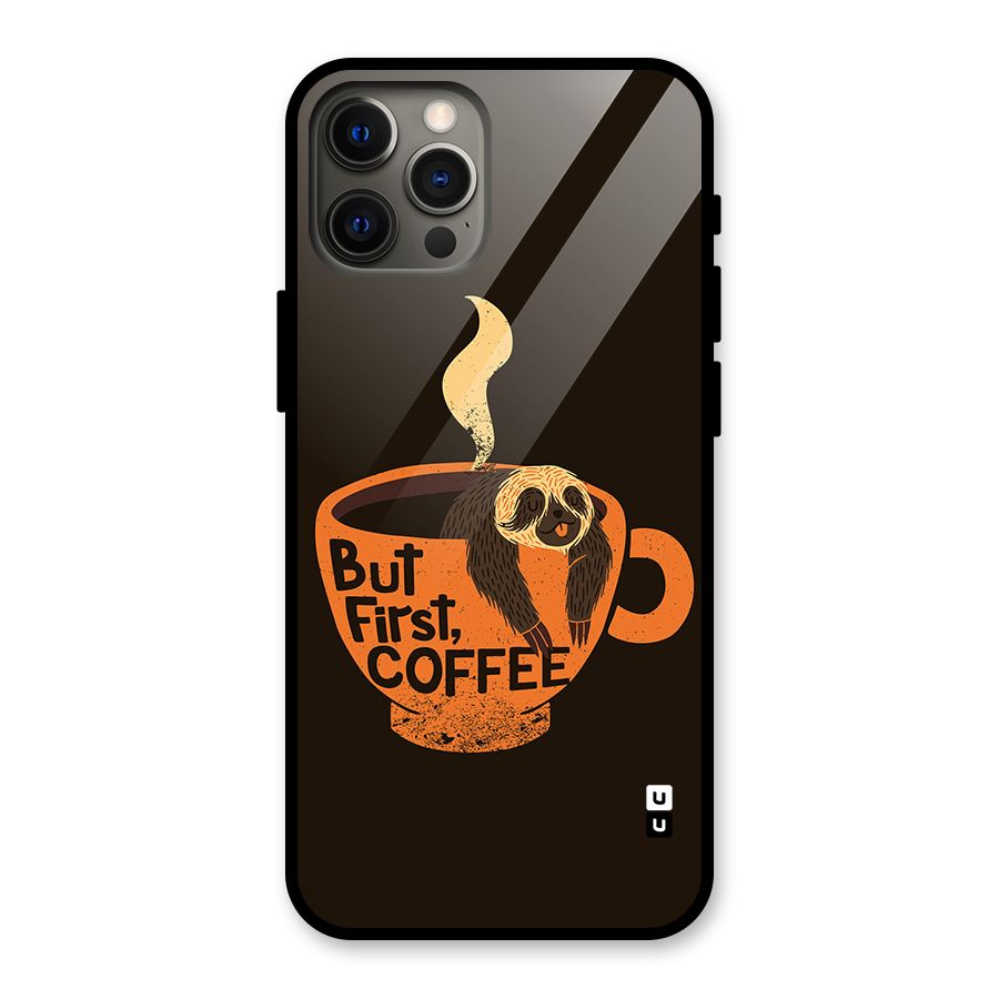 Lazy Coffee Glass Back Case for iPhone 12 Pro Max