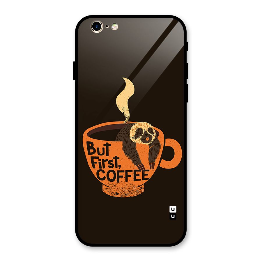 Lazy Coffee Glass Back Case for iPhone 6 6S