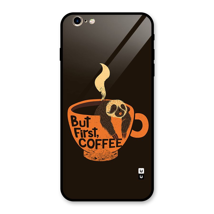 Lazy Coffee Glass Back Case for iPhone 6 Plus 6S Plus