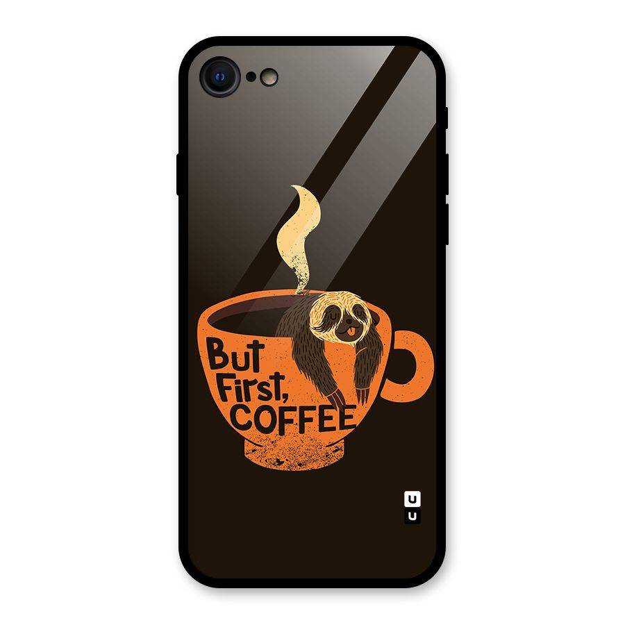 Lazy Coffee Glass Back Case for iPhone 7
