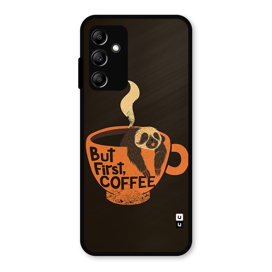 Lazy Coffee Metal Back Case for Galaxy A14 5G