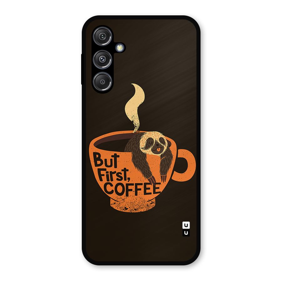Lazy Coffee Metal Back Case for Galaxy M34 5G