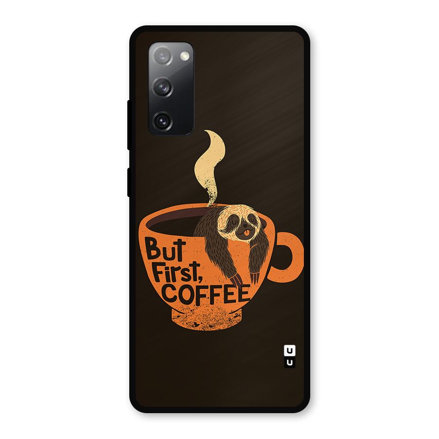 Lazy Coffee Metal Back Case for Galaxy S20 FE 5G
