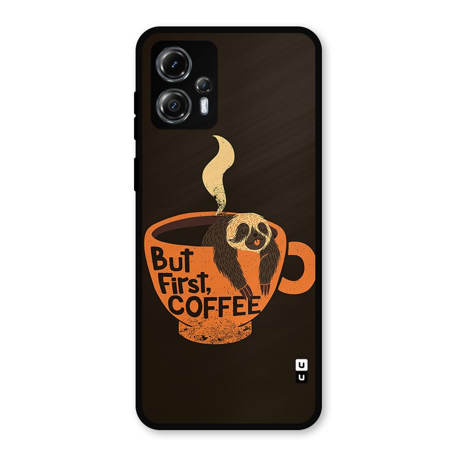Lazy Coffee Metal Back Case for Moto G13